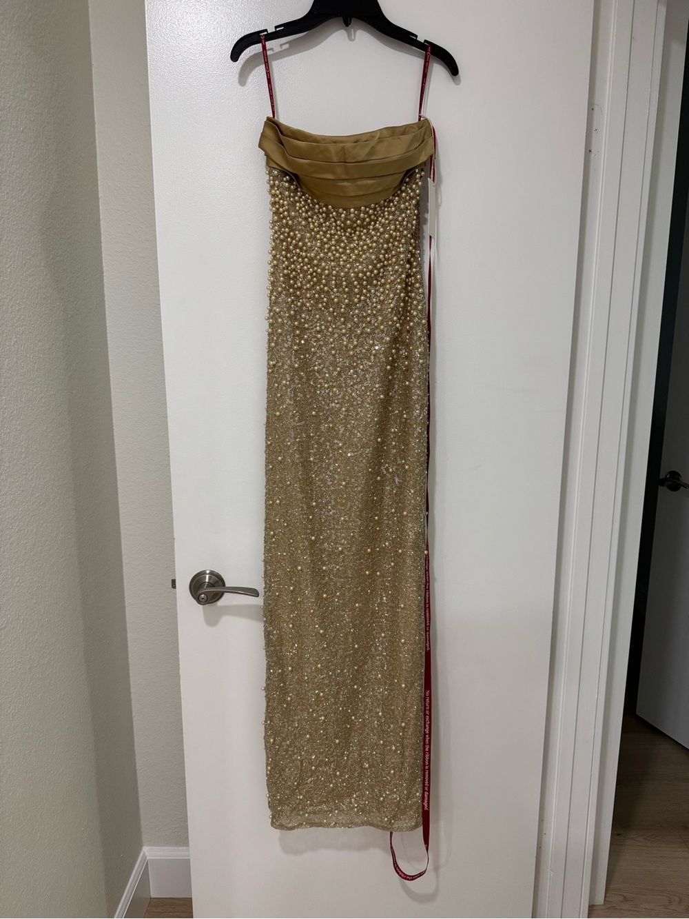 Miss Circle New York Cream Satin Prom Dress